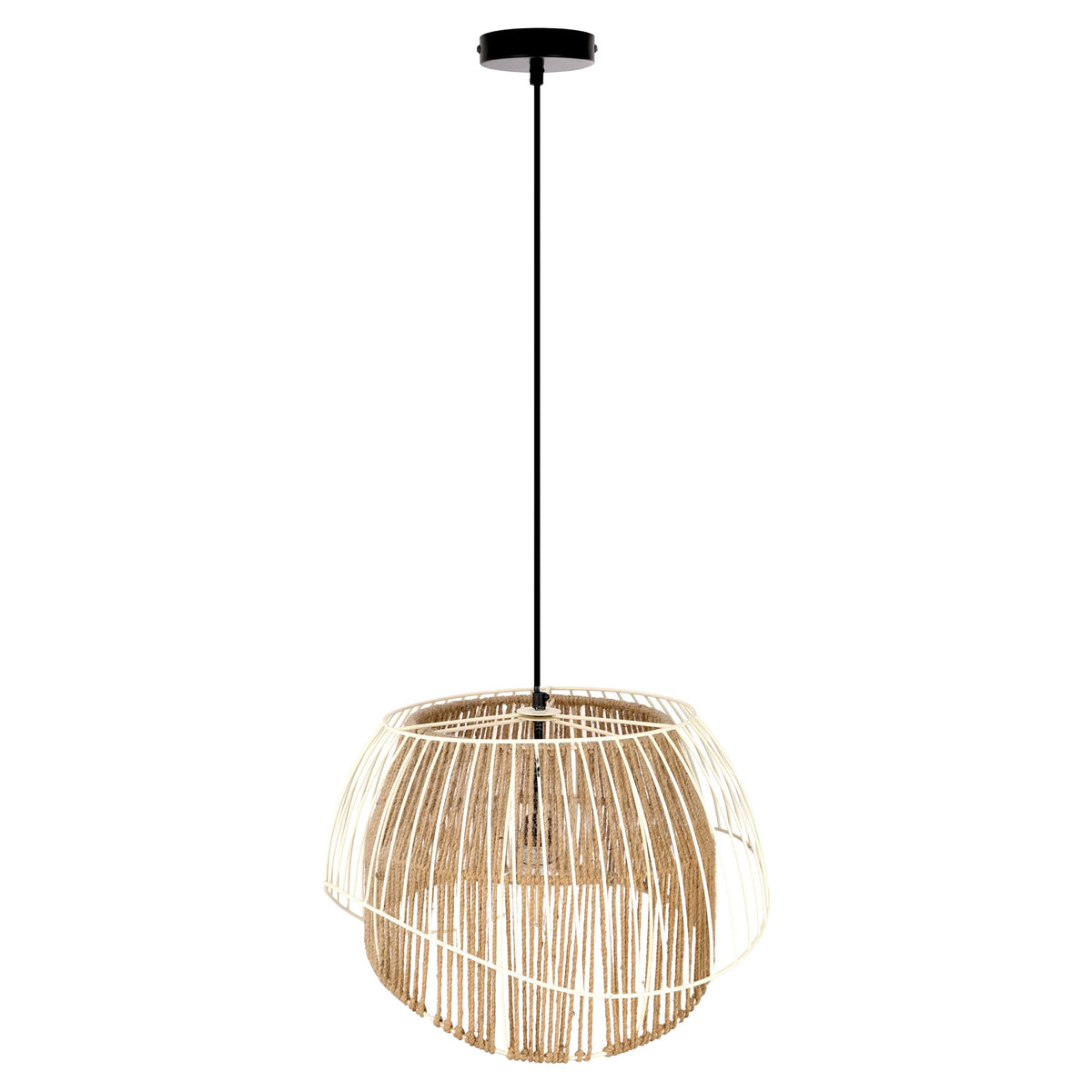 River of Goods Hanging Lamp - Ivory, Natural & Black