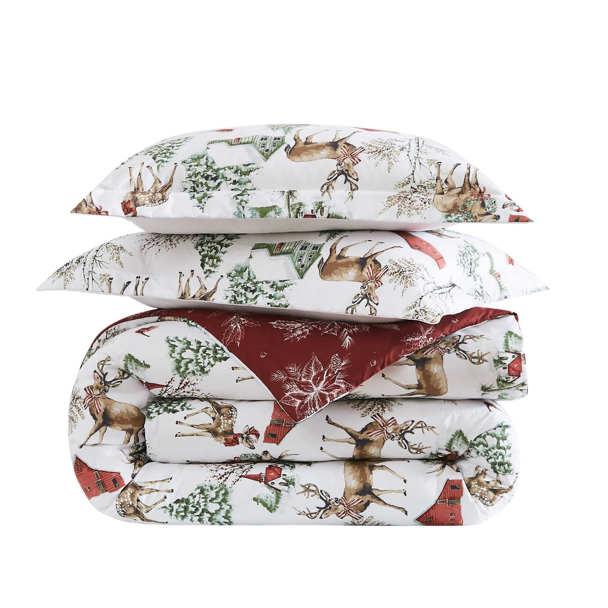 Southshore Fine Linens White Christmas Oversized Comforters Set