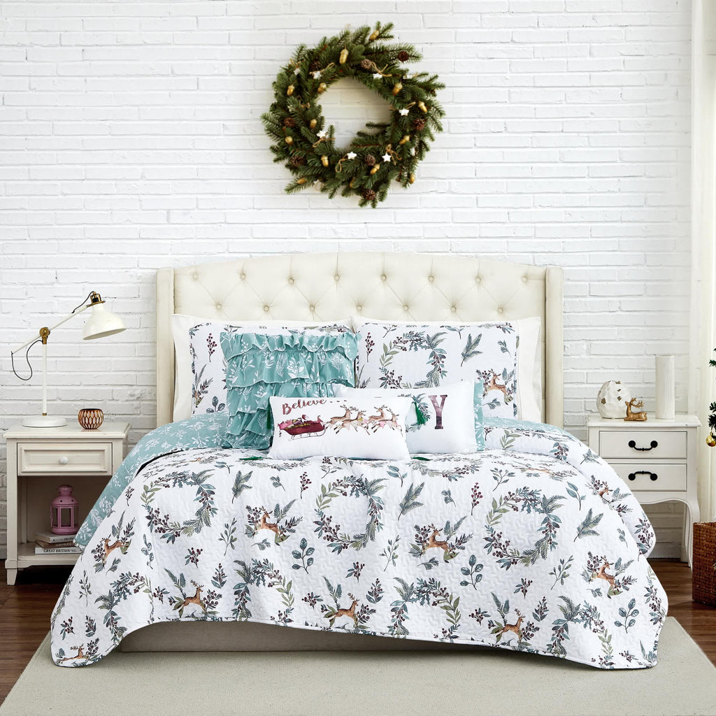 Southshore Fine Linens Happy Holidays 6PC Quilt Set