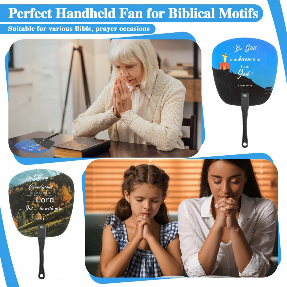 Party Favor - Handheld Fans 36 Pack Bible Christian Church Fan Bulk Decorative Cooling Portable Fan for Church