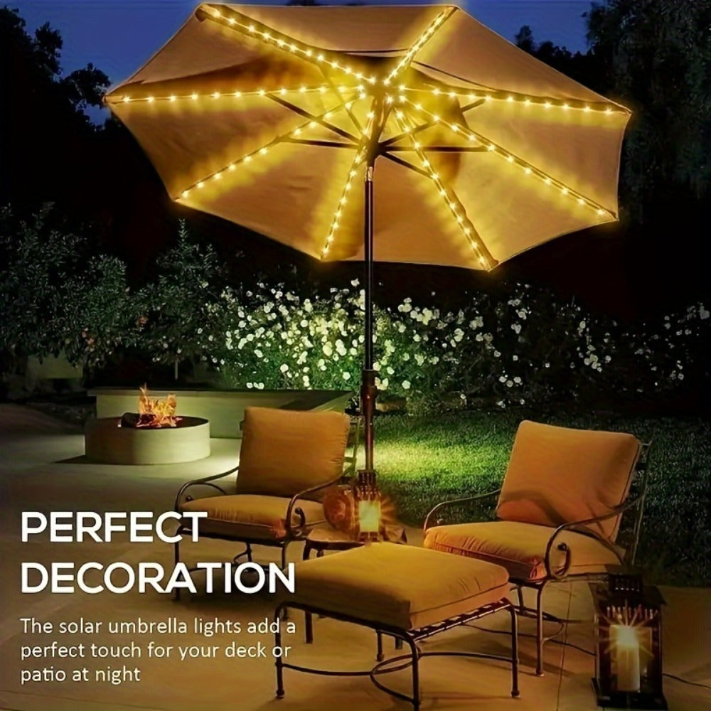 Patio Umbrella Light with Remote Control and Dimmable Lighting