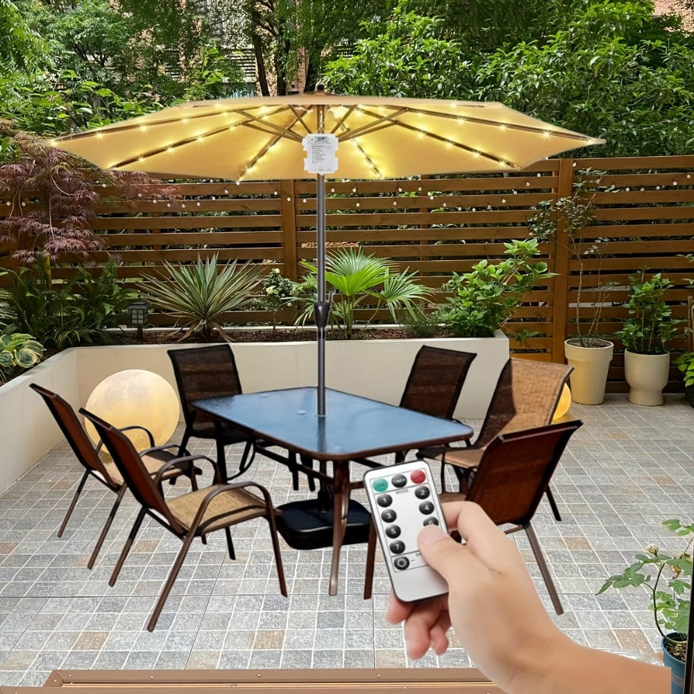 Patio Umbrella Light with Remote Control and Dimmable Lighting