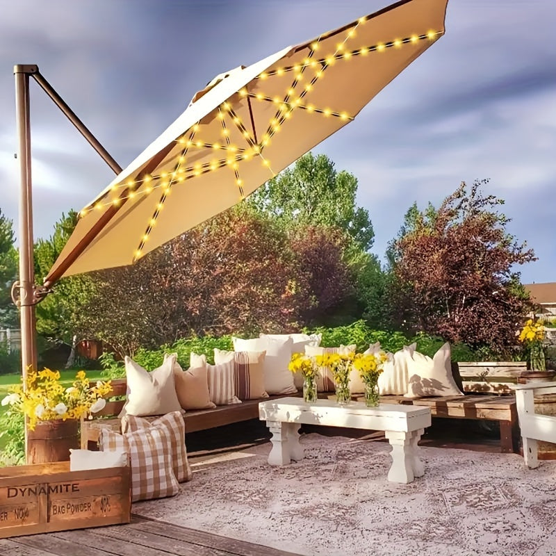 Patio Umbrella Light with Remote Control and Dimmable Lighting