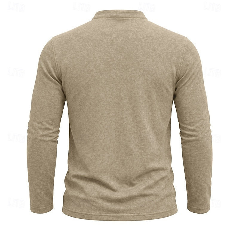 Owen | Klassisches Henley-Langarmshirt