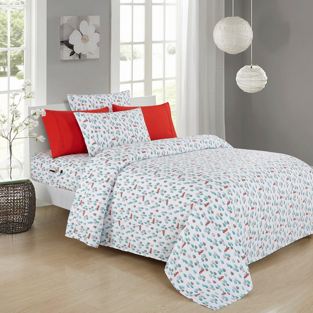 Elegant Comfort 6-Piece Christmas & Holiday Sheet Set - Soft as a Hotel Premium Quality