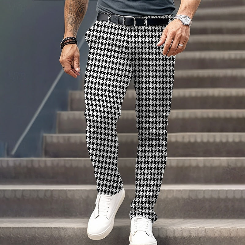 Spencer | Maßgeschneiderte Hose mit Hahnentrittmuster