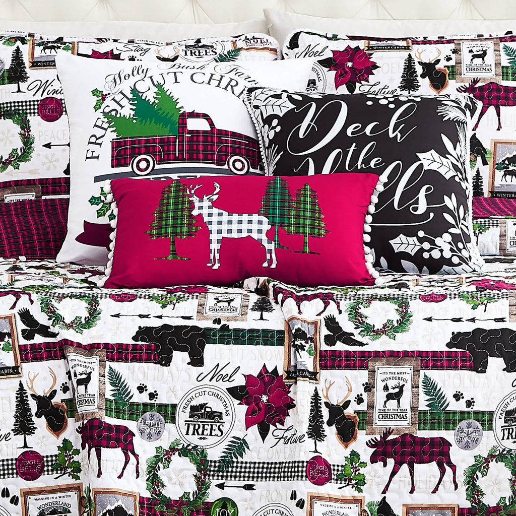Southshore Fine Linens Merrytown Christmas Quilt Set