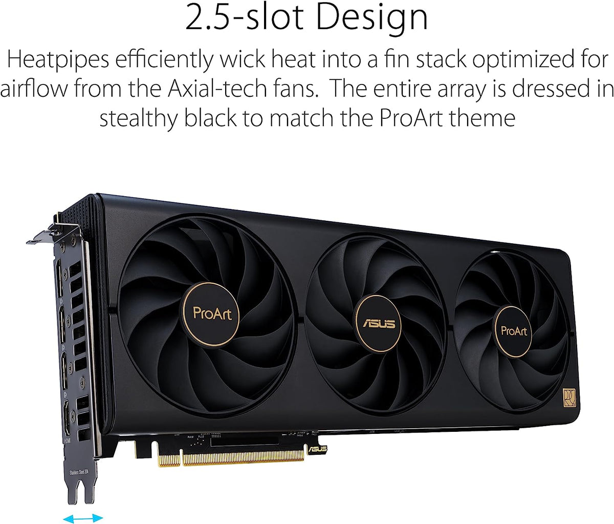 ASUS ProArt GeForce RTX™ 4070 Ti 12GB OC Edition GDDR6X Graphics Card (PCIe 4.0, 12GB GDDR6X, DLSS 3, HDMI 2.1a, DisplayPort 1.4a)