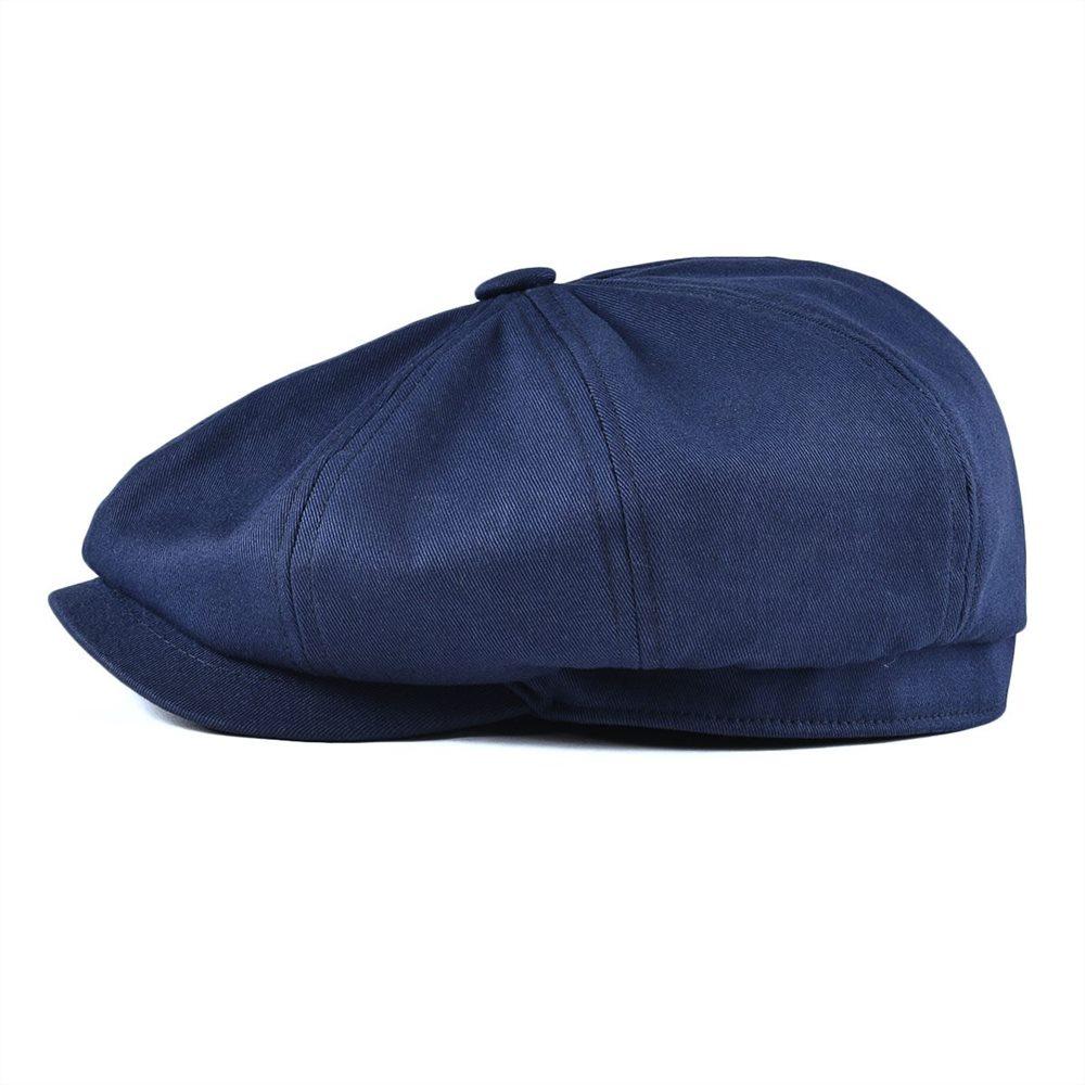 Large Retro Twill Cotton Newsboy Cap