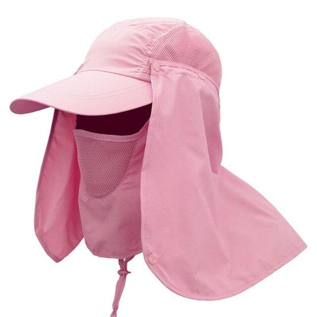 Wide Brim Breathable UV Protection Neck Face Flap Hat