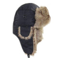 Thick Warm Trapper Fur Bomber Hat with Earflaps