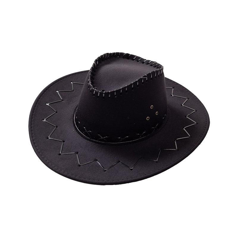 Mom & Daughter Retro Stitched Pattern Cowboy Hat with Adjustable Chin Tie