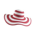 Summer Wide Brim Floppy Striped Straw Sun Ladies Hat