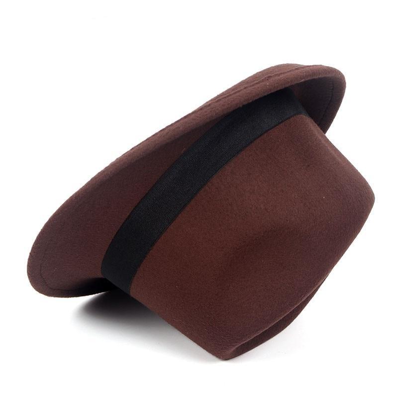 Wool Felt Trilby Hat with Black Hatband