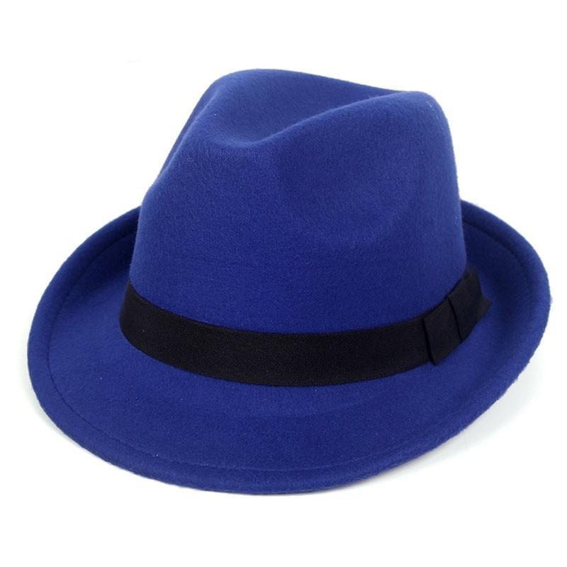 Wool Felt Trilby Hat with Black Hatband