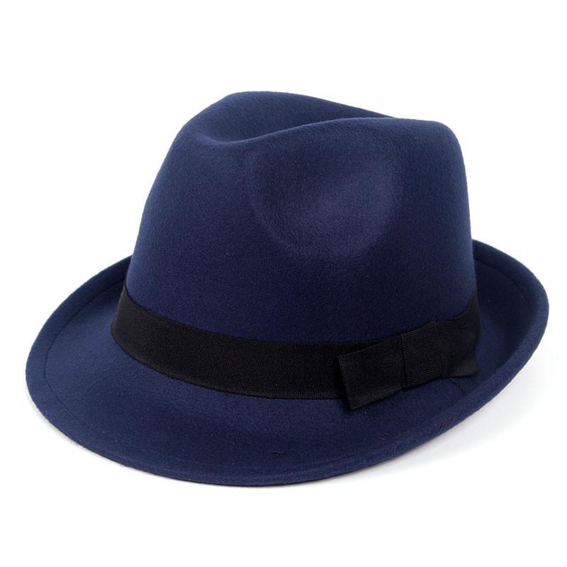 Wool Felt Trilby Hat with Black Hatband