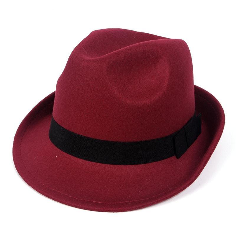 Wool Felt Trilby Hat with Black Hatband