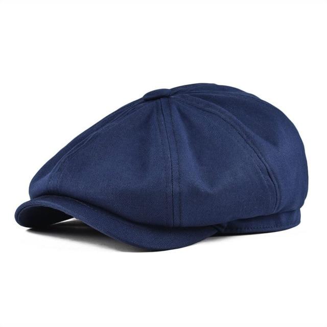 Large Retro Twill Cotton Newsboy Cap