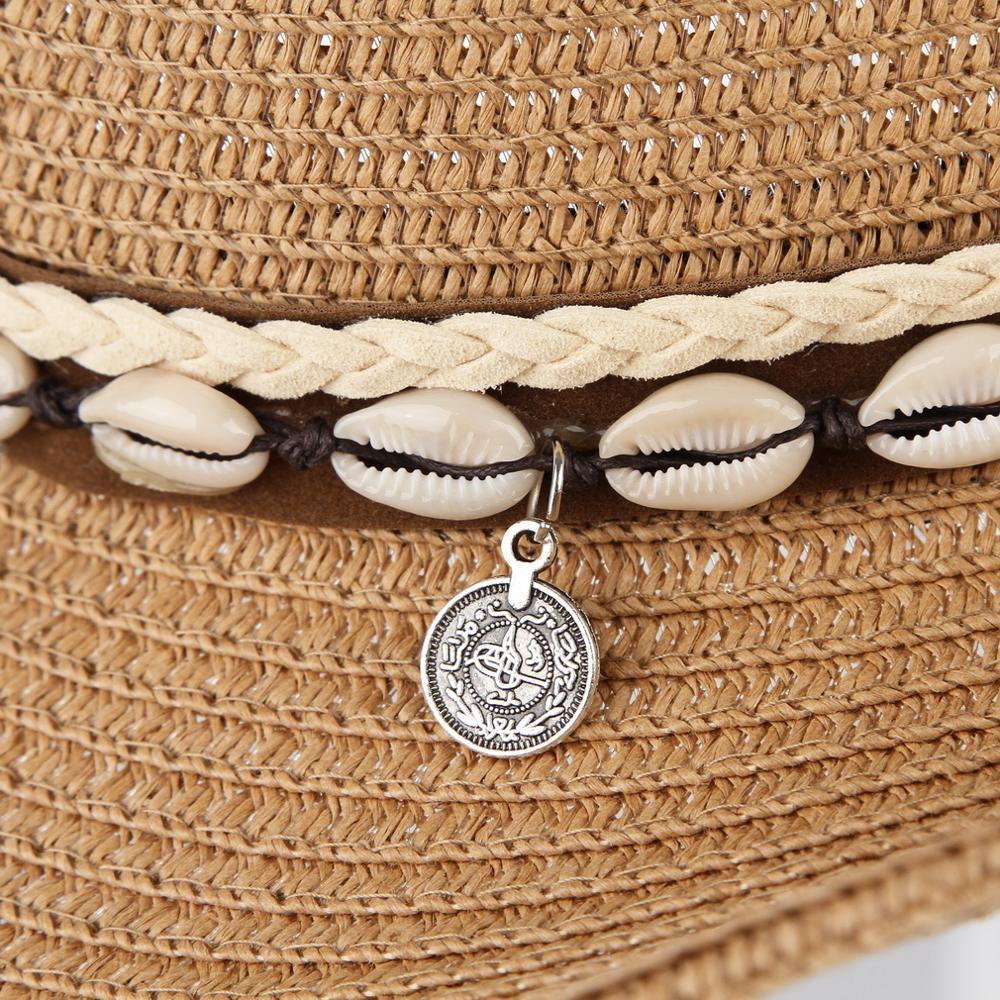 Sommer-Cowboyhut mit Muschelquasten und Anhängern