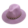 Panama Hat with Luxury Metal Chain