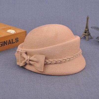 Australian Wool Pillbox Beret with Bow