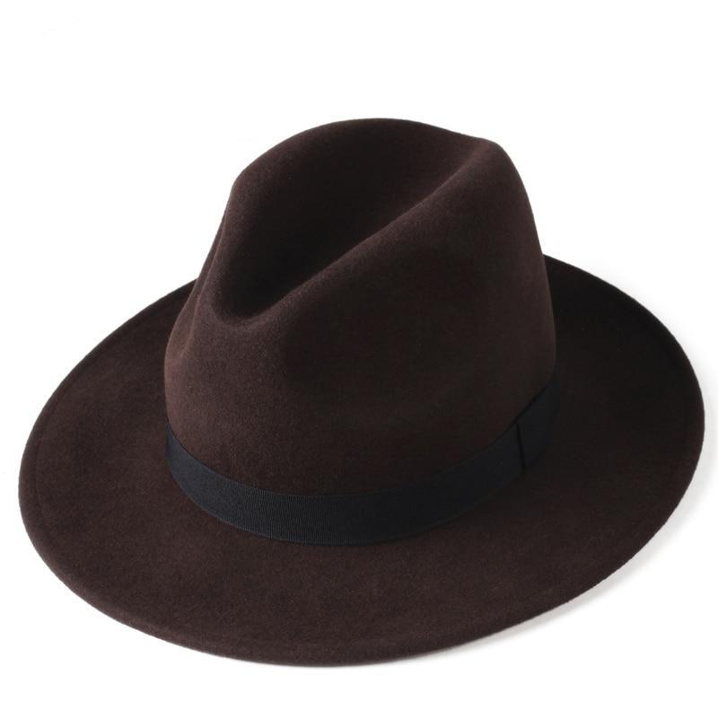 Wide Brim Vintage Australian Wool Felt Fedora Hat