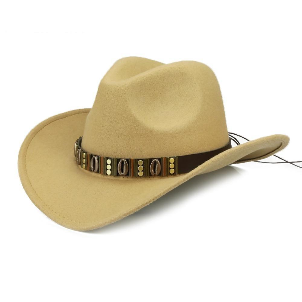 Hawaiian-Cowboyhut mit Cowrie-Muschel-Metallband