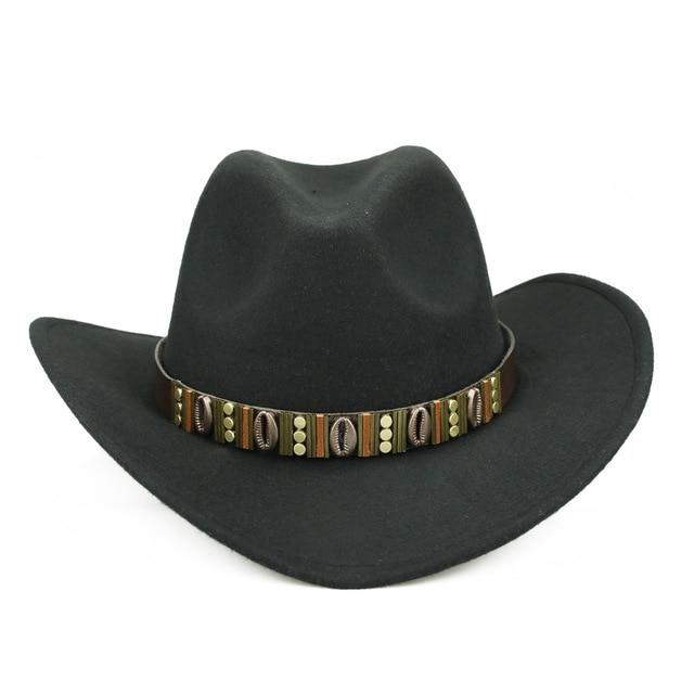 Hawaiian-Cowboyhut mit Cowrie-Muschel-Metallband