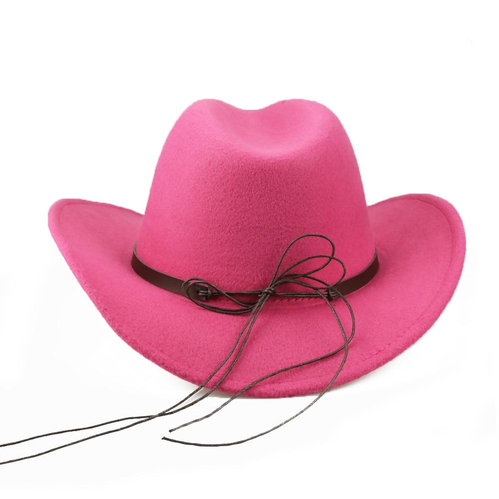Soft Felt Vintage Western Cowboy Hat with Handmade Belt