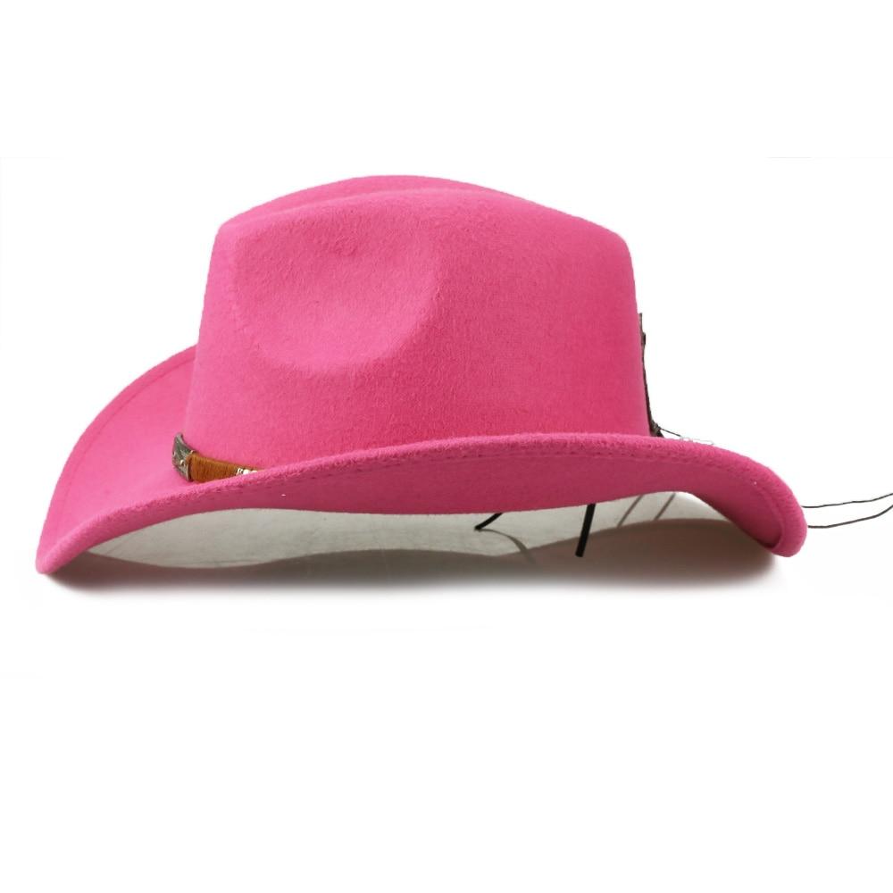 Soft Felt Vintage Western Cowboy Hat with Handmade Belt