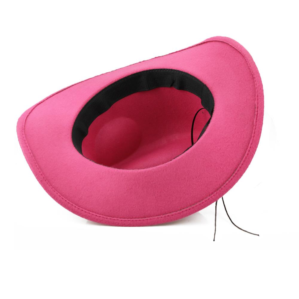 Soft Felt Vintage Western Cowboy Hat with Handmade Belt