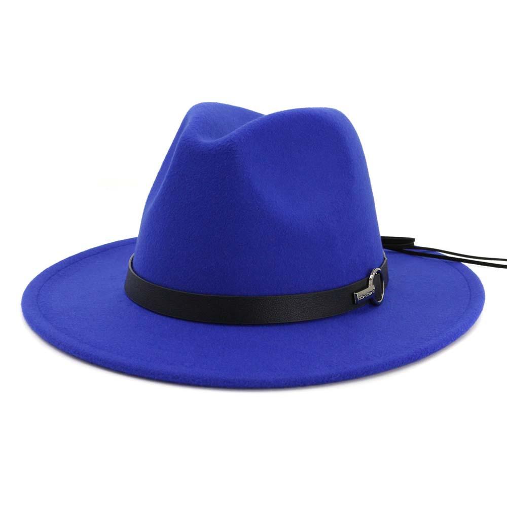 Wool Felt Fedora Panama Hat with Decorative Belt