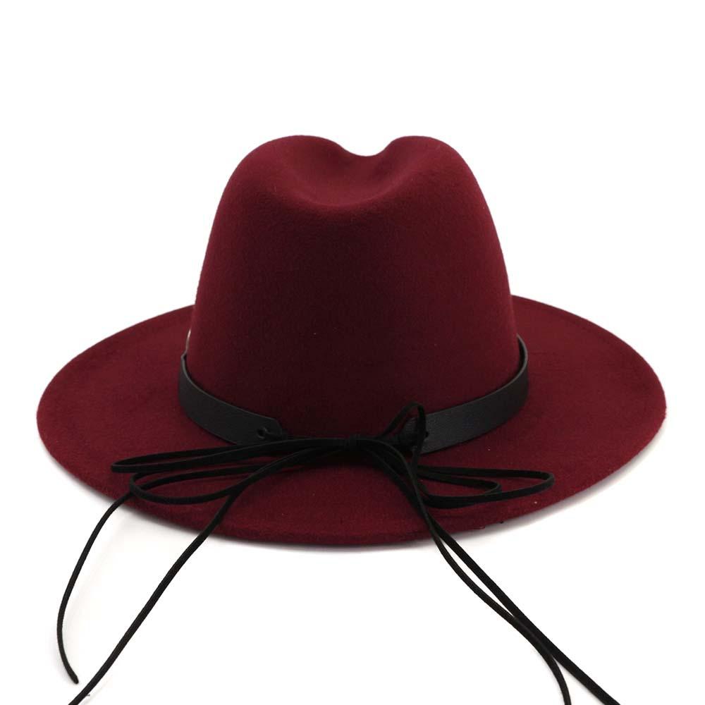 Wool Felt Fedora Panama Hat with Decorative Belt
