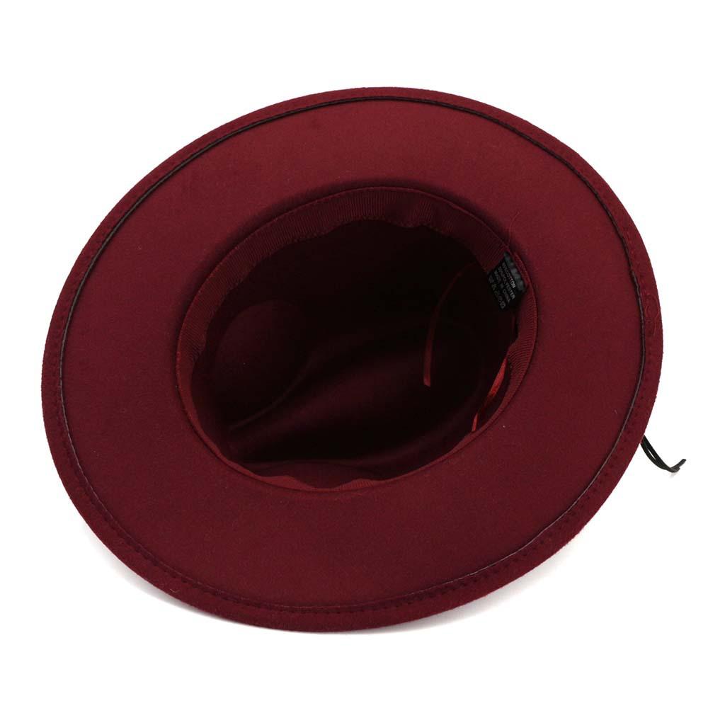 Wool Felt Fedora Panama Hat with Decorative Belt