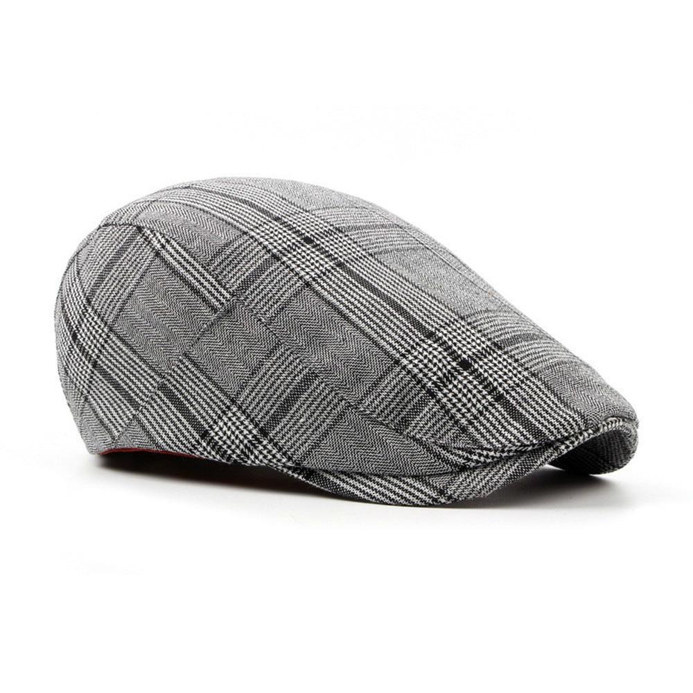 Plaid Cotton Blend Ivy Flat Cap