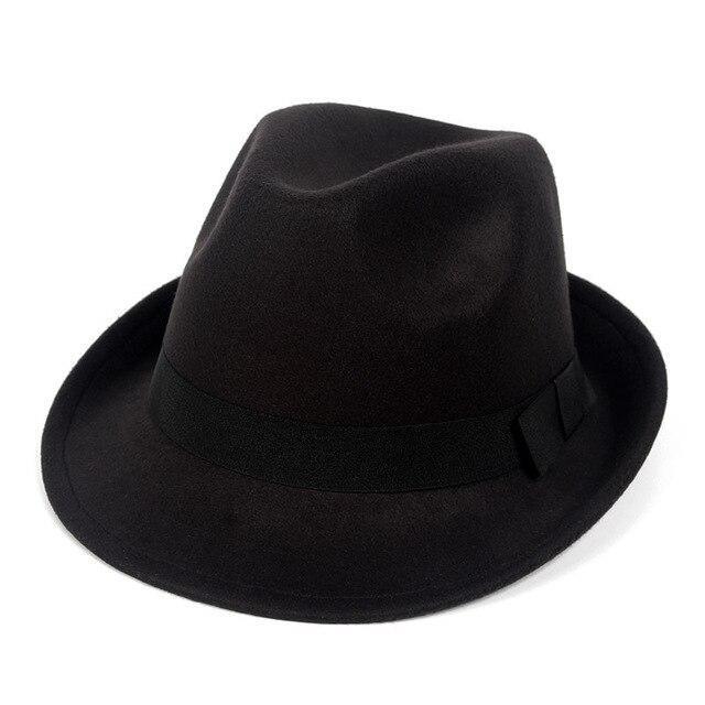 Wool Felt Trilby Hat with Black Hatband