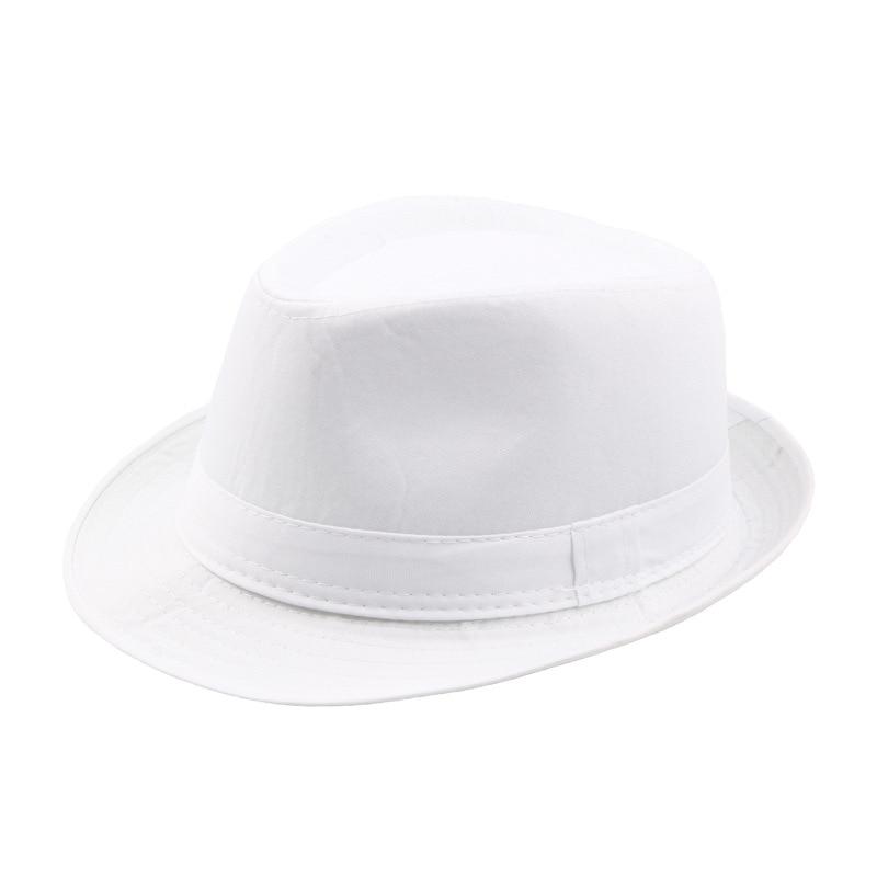 Classic Solid Color Wide Brim Fedora Trilby Hat