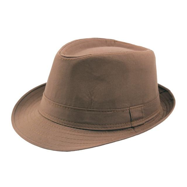 Classic Solid Color Wide Brim Fedora Trilby Hat