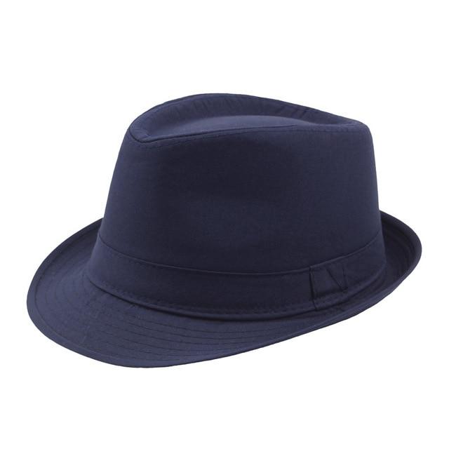 Classic Solid Color Wide Brim Fedora Trilby Hat
