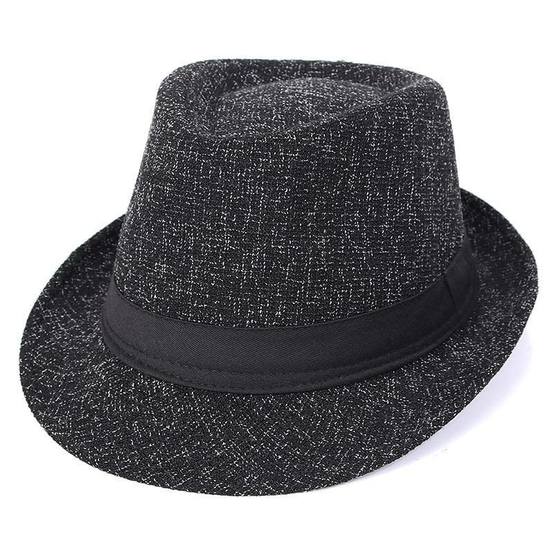 Vintage Flecked Trilby Fedora Hat with Black Hatband