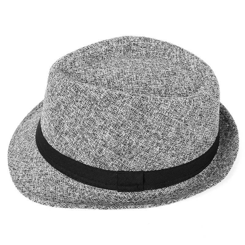 Vintage Flecked Trilby Fedora Hat with Black Hatband