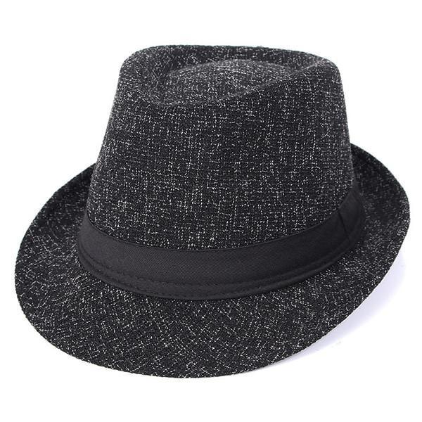 Vintage Flecked Trilby Fedora Hat with Black Hatband