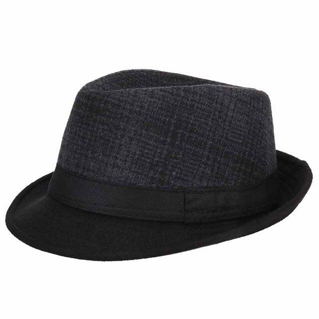 Wide Brim Wool Fedora Trilby Hat with Black Hatband