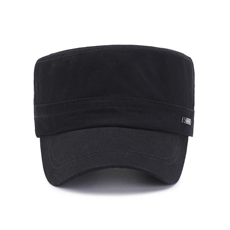 Solid Color Flat Top Military Cap