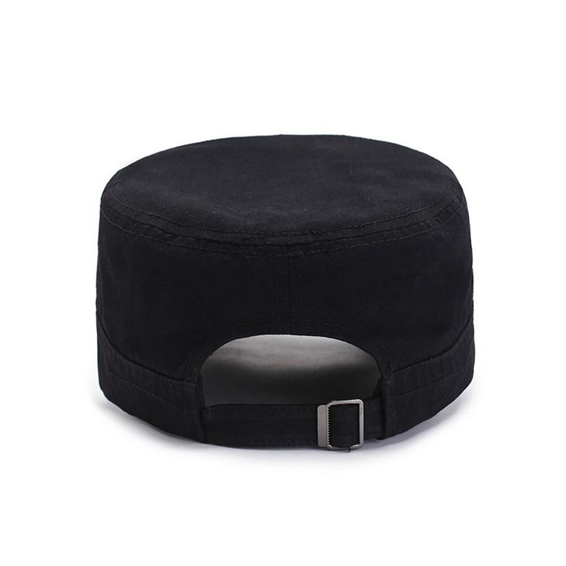 Solid Color Flat Top Military Cap