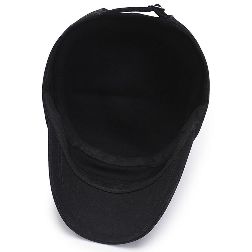 Solid Color Flat Top Military Cap