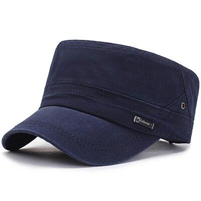 Solid Color Flat Top Military Cap