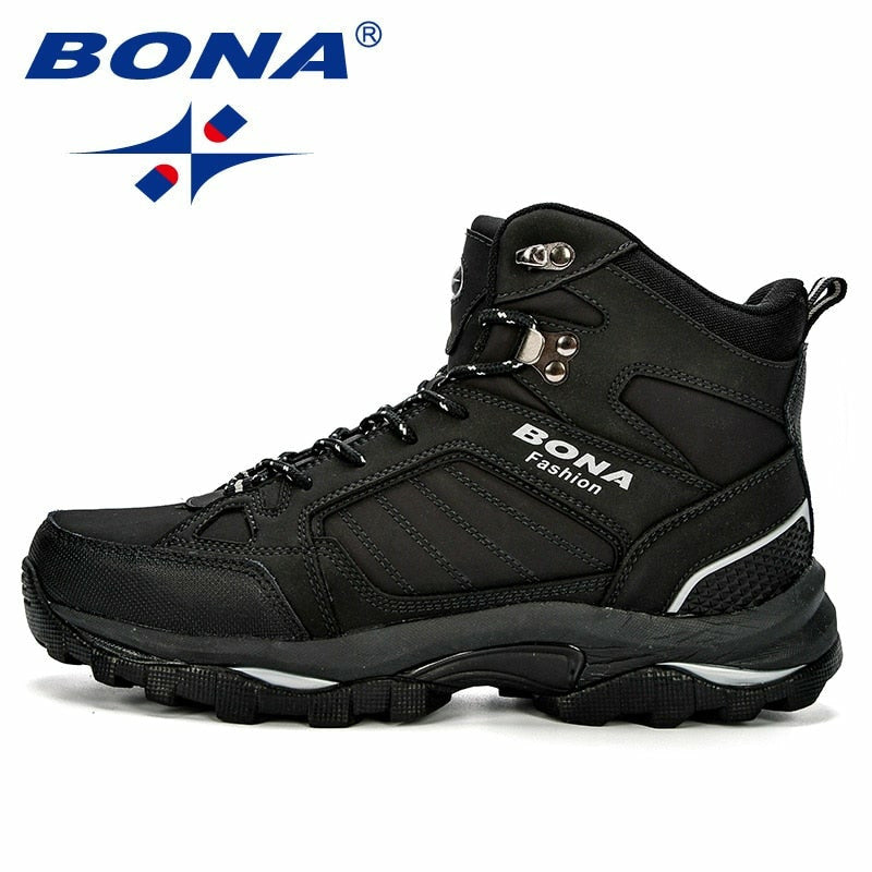 Men Boots Anti-Skidding Leather Shoes Spring Autumn Plush Men Durable Shoes