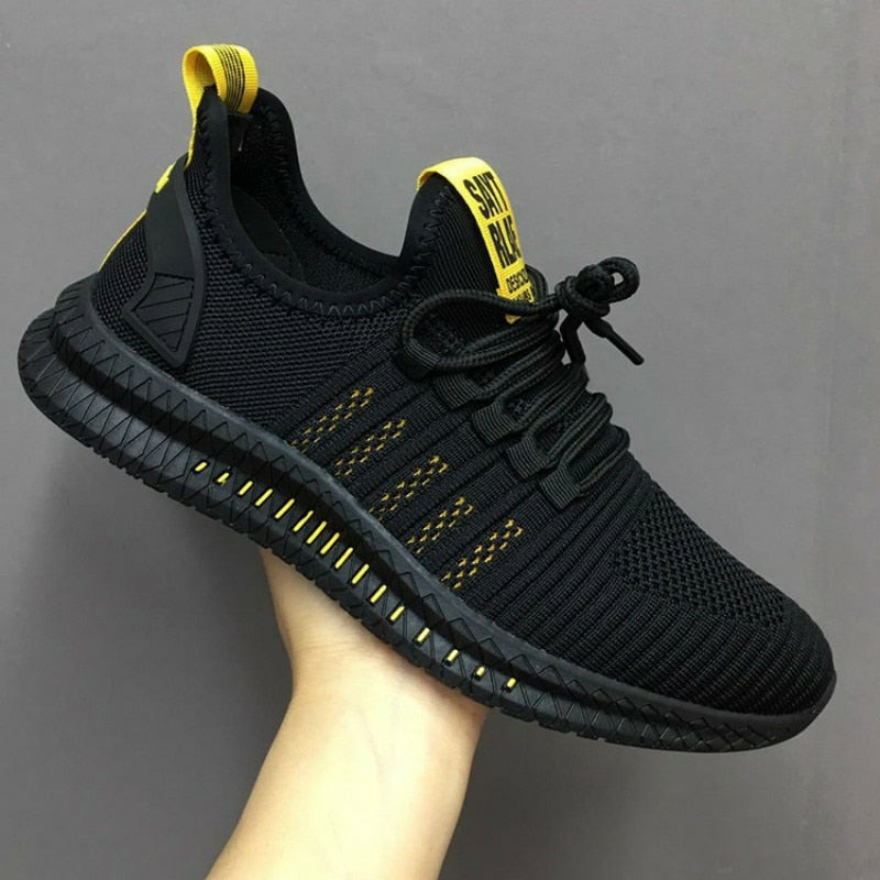 Modische Herren-Sneaker Mesh Freizeitschuhe zum Schnüren Leichte vulkanisierte Schuhe