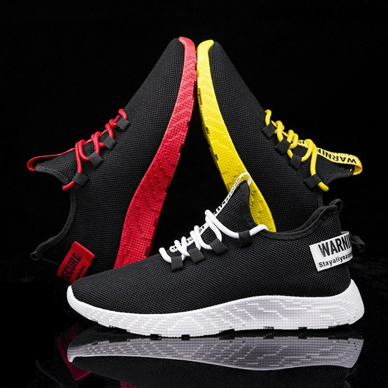 Men Casual Shoes Sneakers Breathable Air Mesh Lace Up Wear-Resistant Sport Shoes